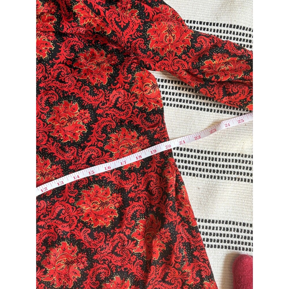80/90s Saks Fifth Avenue 10 SILK Vintage Richie Freeman for Teri Jon Smock Dress - Picture 8 of 9